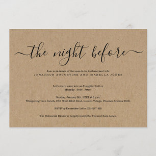 The Night Before Rehearsal Dinner Invitation