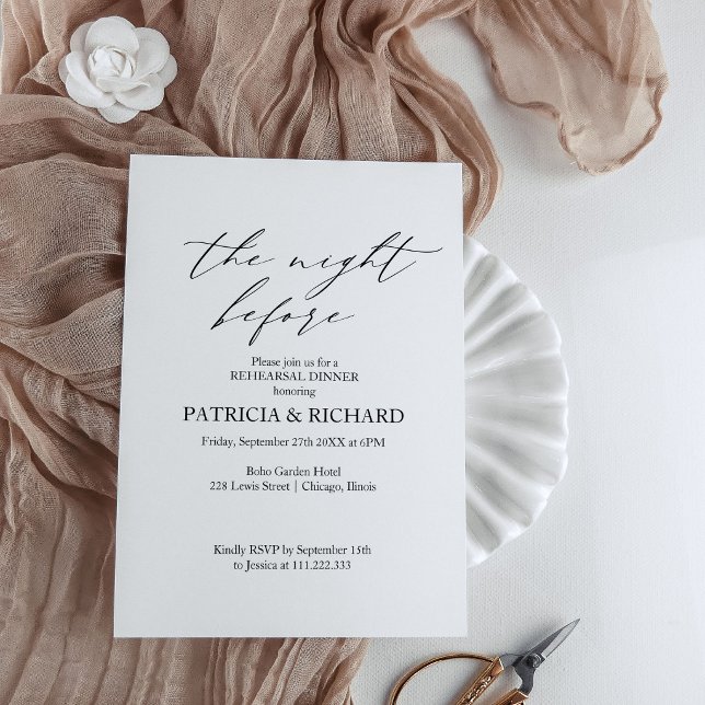 The Night Before Rehearsal Dinner Invitation (Creator Uploaded)