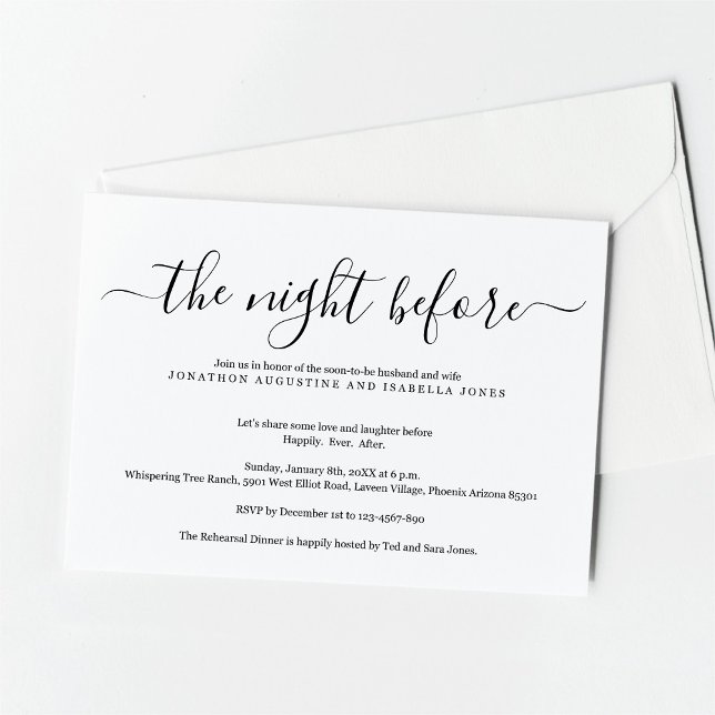 The Night Before Rehearsal Dinner Invitation (Creator Uploaded)