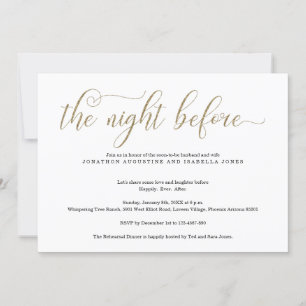 The Night Before Rehearsal Dinner Invitation