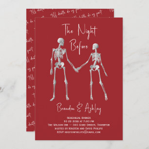 The Night Before Rehearsal Dinner Invitation Red