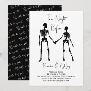 The Night Before Rehearsal Dinner Invitation White
