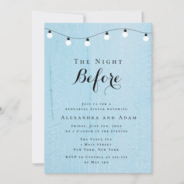 \The Night Before Rehearsal Dinner Invitations (Front)