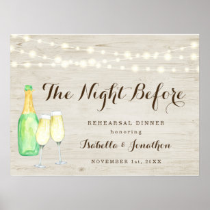 The Night Before Rehearsal Dinner Sign