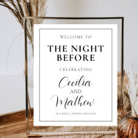 The Night Before Rehearsal Dinner Wedding Welcome