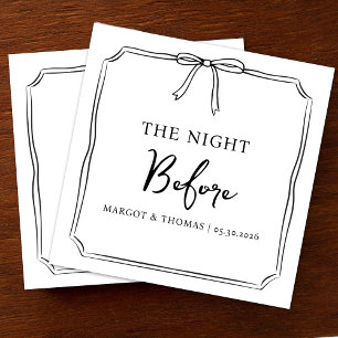 "The Night Before" Rehearsal Dinner Welcome Party Napkin