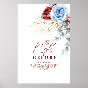 The Night Before Rehearsal Dinner Welcome Poster