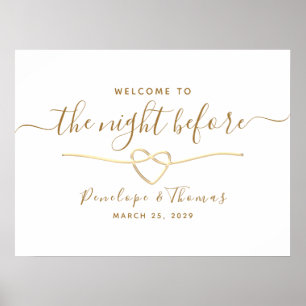 The Night Before Simple Rehearsal Dinner Poster