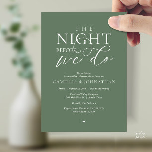 “The Night Before We Do” Modern Rehearsal Dinner Invitation