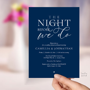 “The Night Before We Do” Modern Rehearsal Dinner Invitation