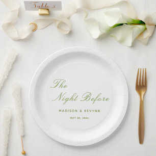 The Night Before Wedding Paper Plate