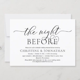 The Night Before, Wedding Rehearsal Dinner Invitat Invitation