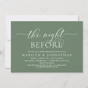 The Night Before, Wedding Rehearsal Dinner Invitation