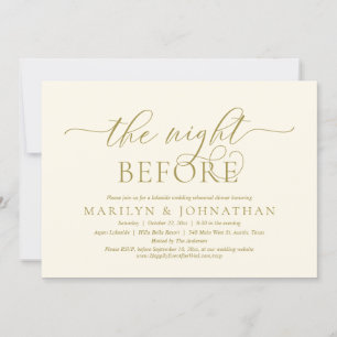 The Night Before, Wedding Rehearsal Dinner Invitation