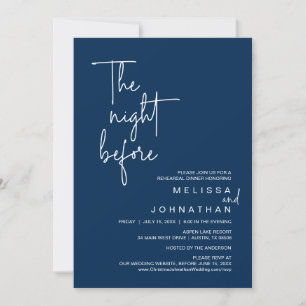 The Night Before, Wedding Rehearsal Dinner Invitation