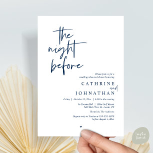 The night before, Wedding Rehearsal Dinner Invitation