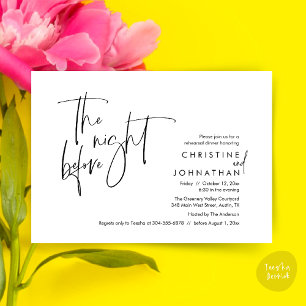 The Night Before, Wedding Rehearsal Dinner Invitation