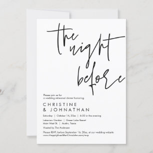 The Night Before, Wedding Rehearsal Dinner Invitation