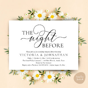 The Night Before, Wedding Rehearsal Dinner Party Invitation