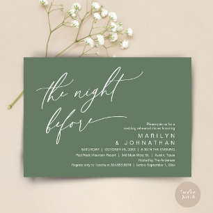 The Night Before, Wedding Rehearsal Dinner Party Invitation