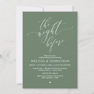 The Night Before, Wedding Rehearsal Dinner Party Invitation