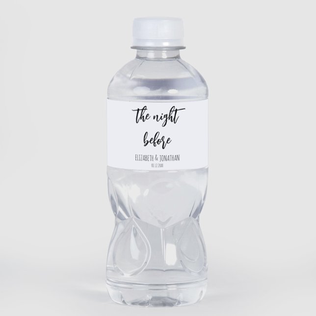 The Night Before Wedding Rehearsal Dinner Water Bottle Label (Creator Uploaded)