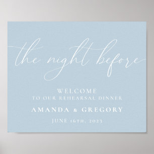 The Night Before Wedding Rehearsal Dinner Welcome  Poster