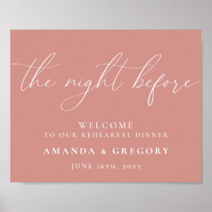 The Night Before Wedding Rehearsal Dinner Welcome  Poster