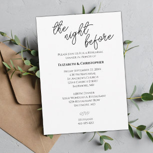 The Night Before Wedding Rehearsal Invitation
