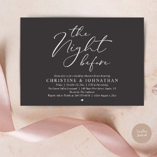 The Night Before Wedding Rehearsal Romantic Dinner Invitation