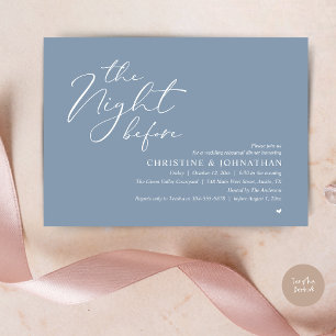 The Night Before Wedding Rehearsal Romantic Dinner Invitation