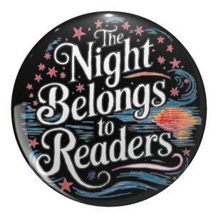 The Night belongs to readers, dark academia book  2 Inch Round Button