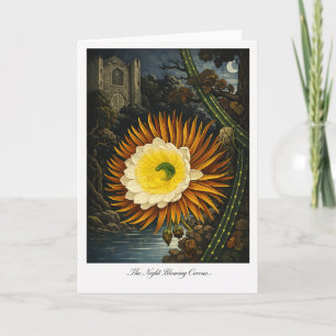 The Night Blowing Cereus — Modern Botanical Reinte Card