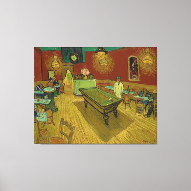 The Night Café by Vincent van Gogh (1888) Canvas Print (Front)