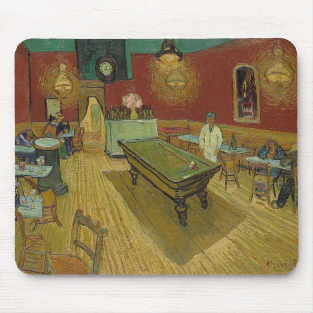 The Night Café by Vincent van Gogh Mouse Pad (Front)