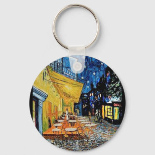 The Night Cafe, Fine Art by Van Gogh Keychain