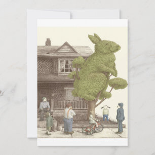 The Night Gardener - Rabbit Tree   Rabbit Photo Holiday Card