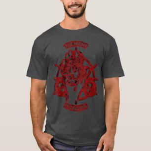 The Night Is Calling Bohemian Black Red Designer T-Shirt