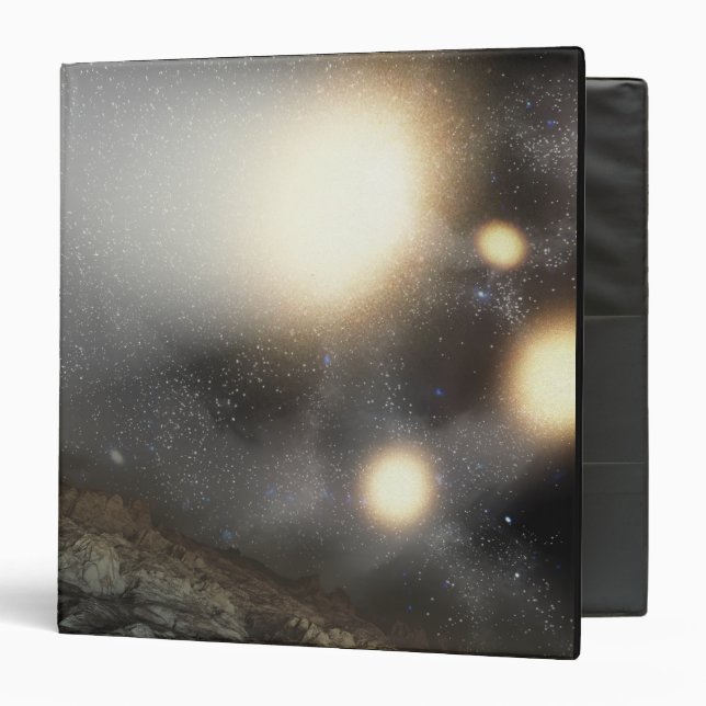 The night sky as seen from a hypothetical plane binder (Front/Inside)