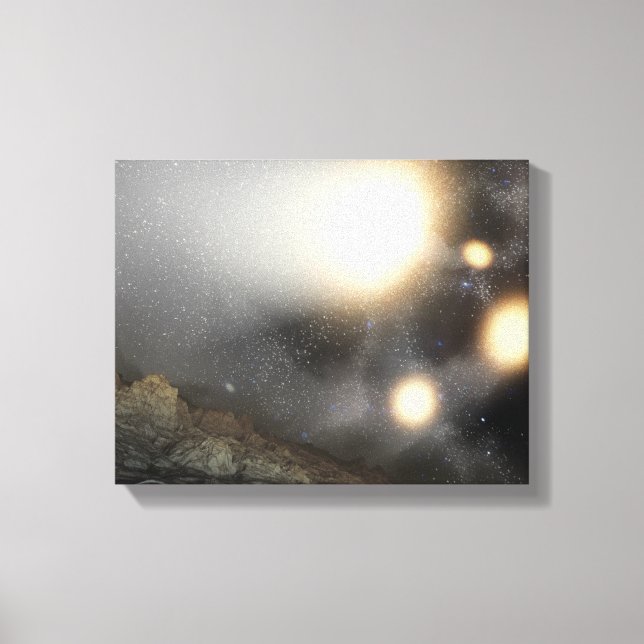 The night sky as seen from a hypothetical plane canvas print (Front)