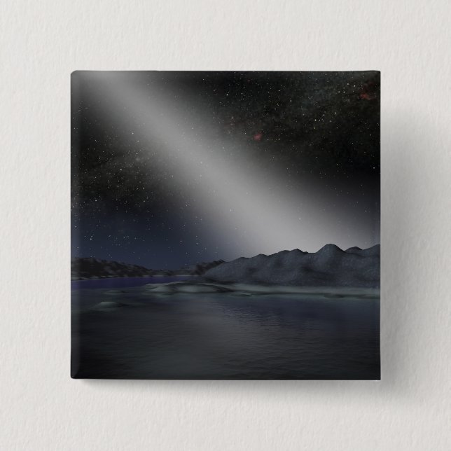The night sky from a hypothetical alien planet 2 inch square button (Front)