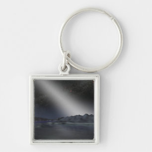 The night sky from a hypothetical alien planet keychain