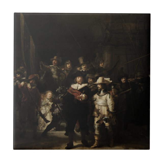 The Night Watch by Rembrandt van Rijn Tile (Front)
