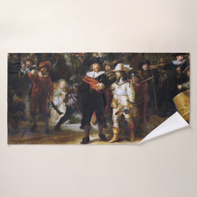 The Night Watch, Rembrandt, 1642 (Serviette de bain)