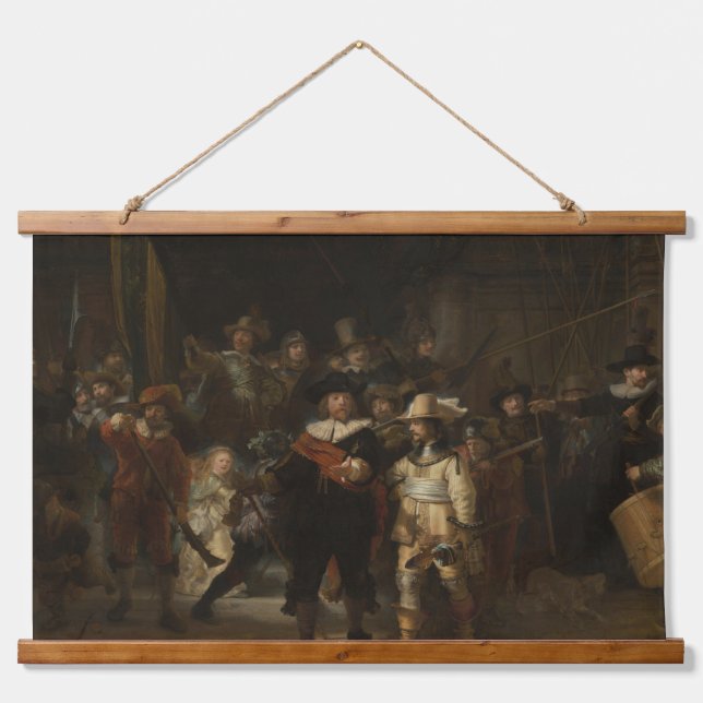 The Night Watch Rembrandt Baroque Masterpiece Hanging Tapestry (Front)