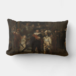 The Night Watch Rembrandt Baroque Masterpiece Lumbar Pillow