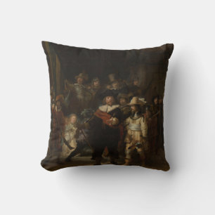 The Night Watch Rembrandt Baroque Masterpiece Throw Pillow