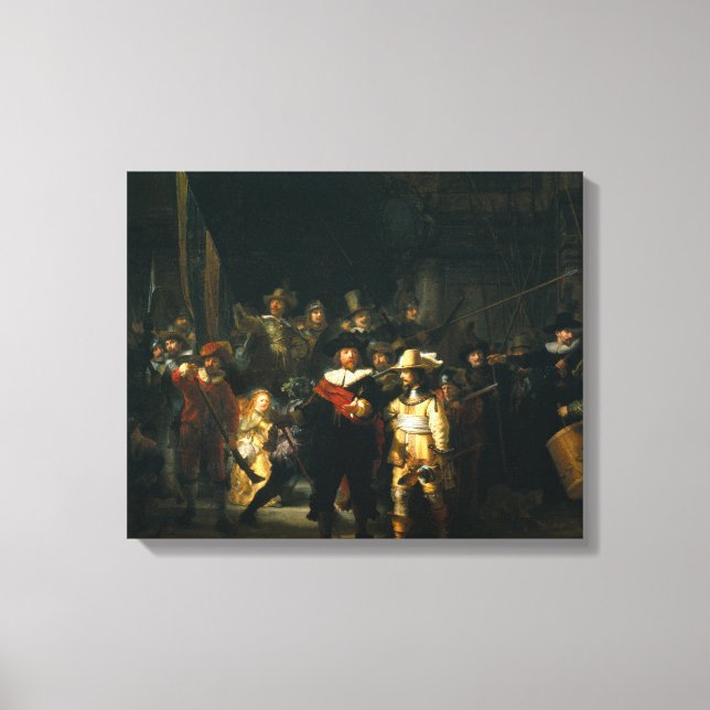 The Night Watch - Rembrandt Canvas Print (Front)
