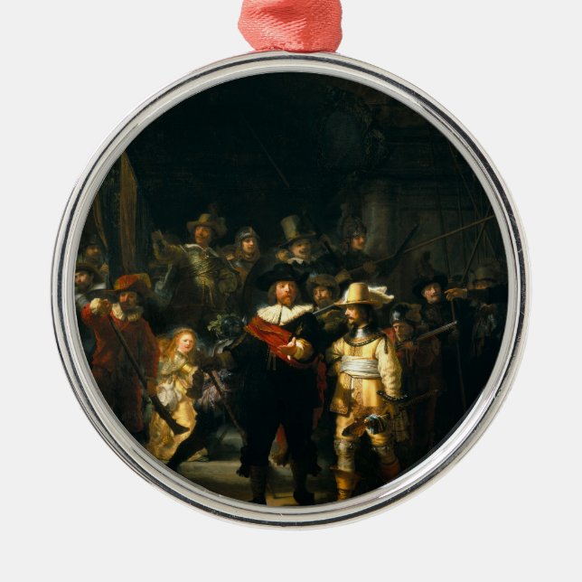 The Night Watch - Rembrandt Metal Ornament (Front)