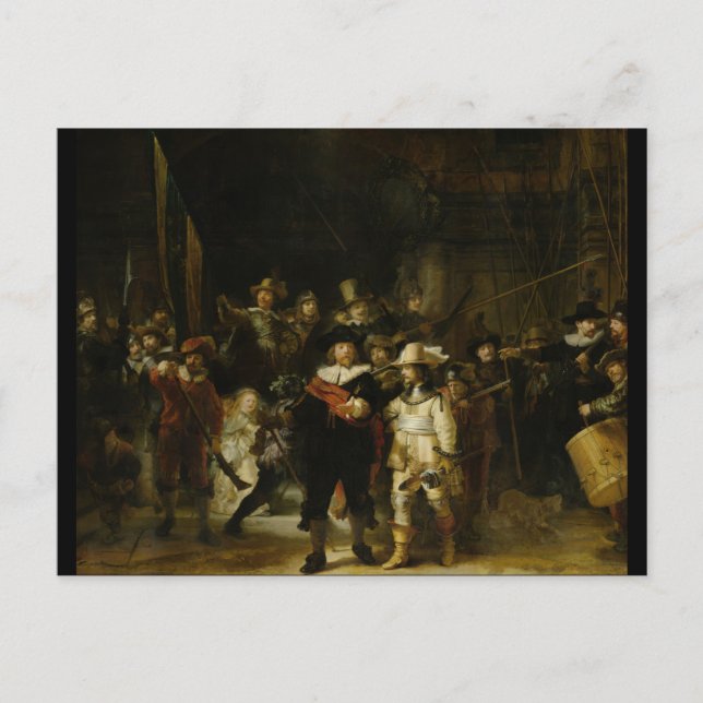 The Night Watch, Rembrandt van Rijn Postcard (Front)